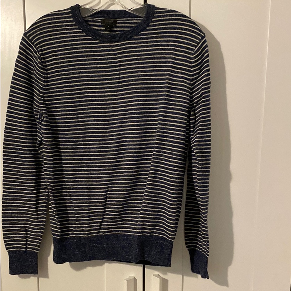 Striped Navy and White Sweater